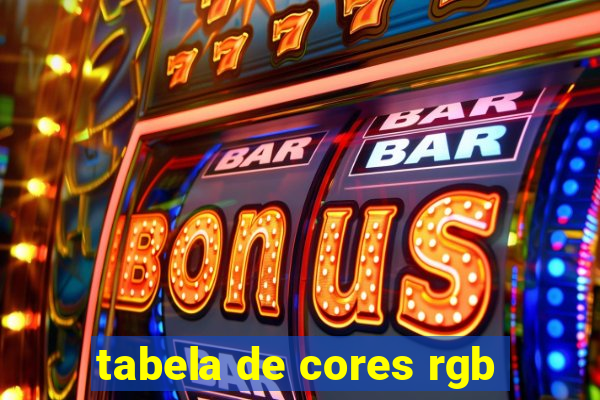 tabela de cores rgb